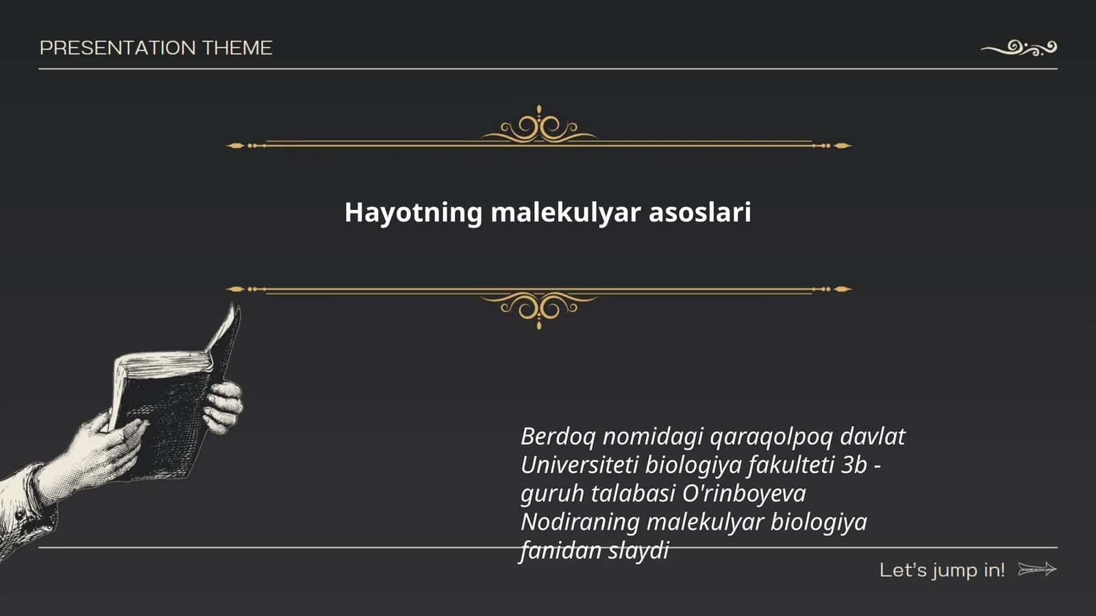 Hayotning malekulyar asoslari 1