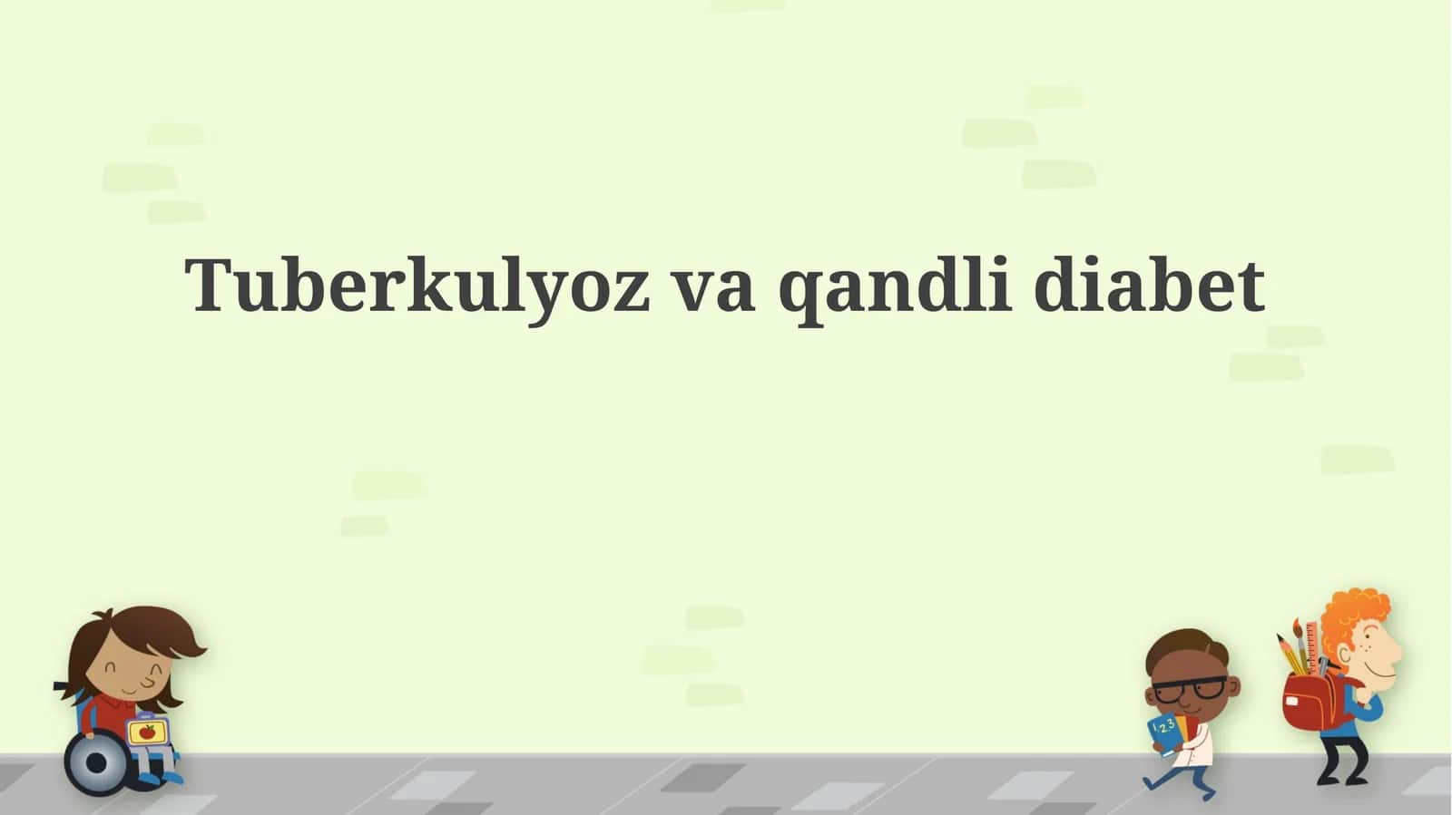 Tuberkulyoz va qandli diabet 1