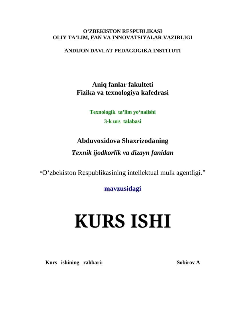О‘zbekiston Respublikasining intellektual mulk agentligi 1