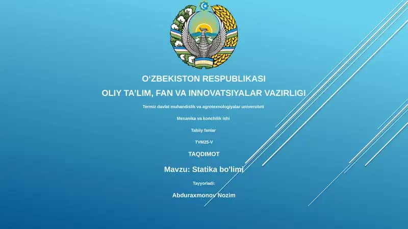 Mexanika va konchilik ishi 1