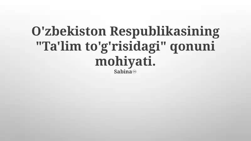 O'qituvchilarni tayyorlash va malakasi 1