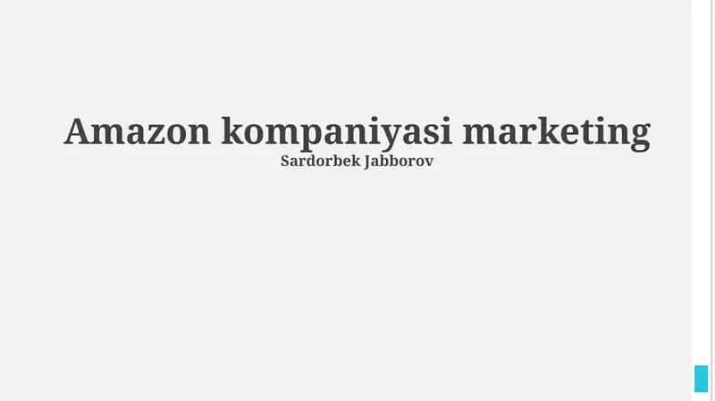 Amazon marketing strategiyalari 1