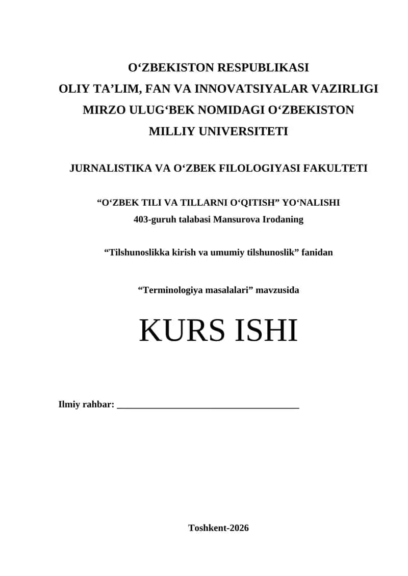 Terminologiya masalalari 1