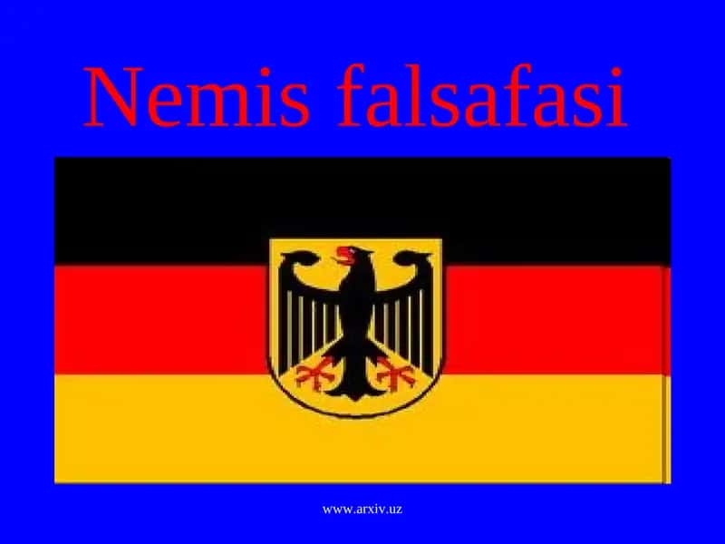Nemis falsafasi 1