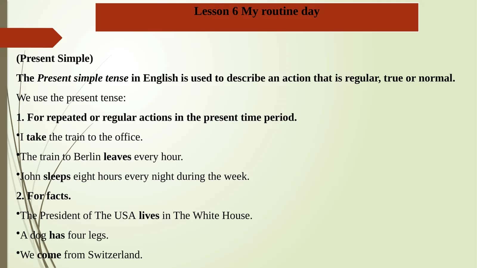 My routine day 1