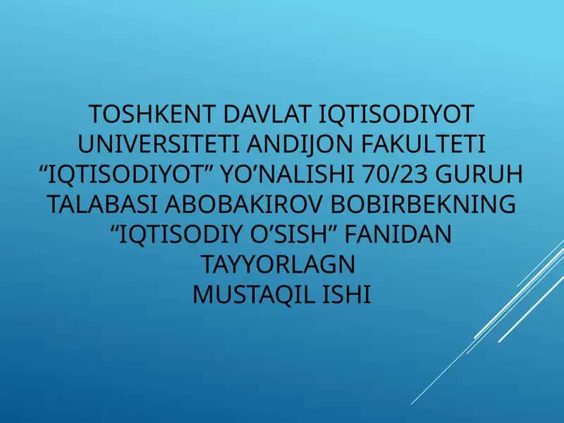 "Iqtisodiyo'sish" 1