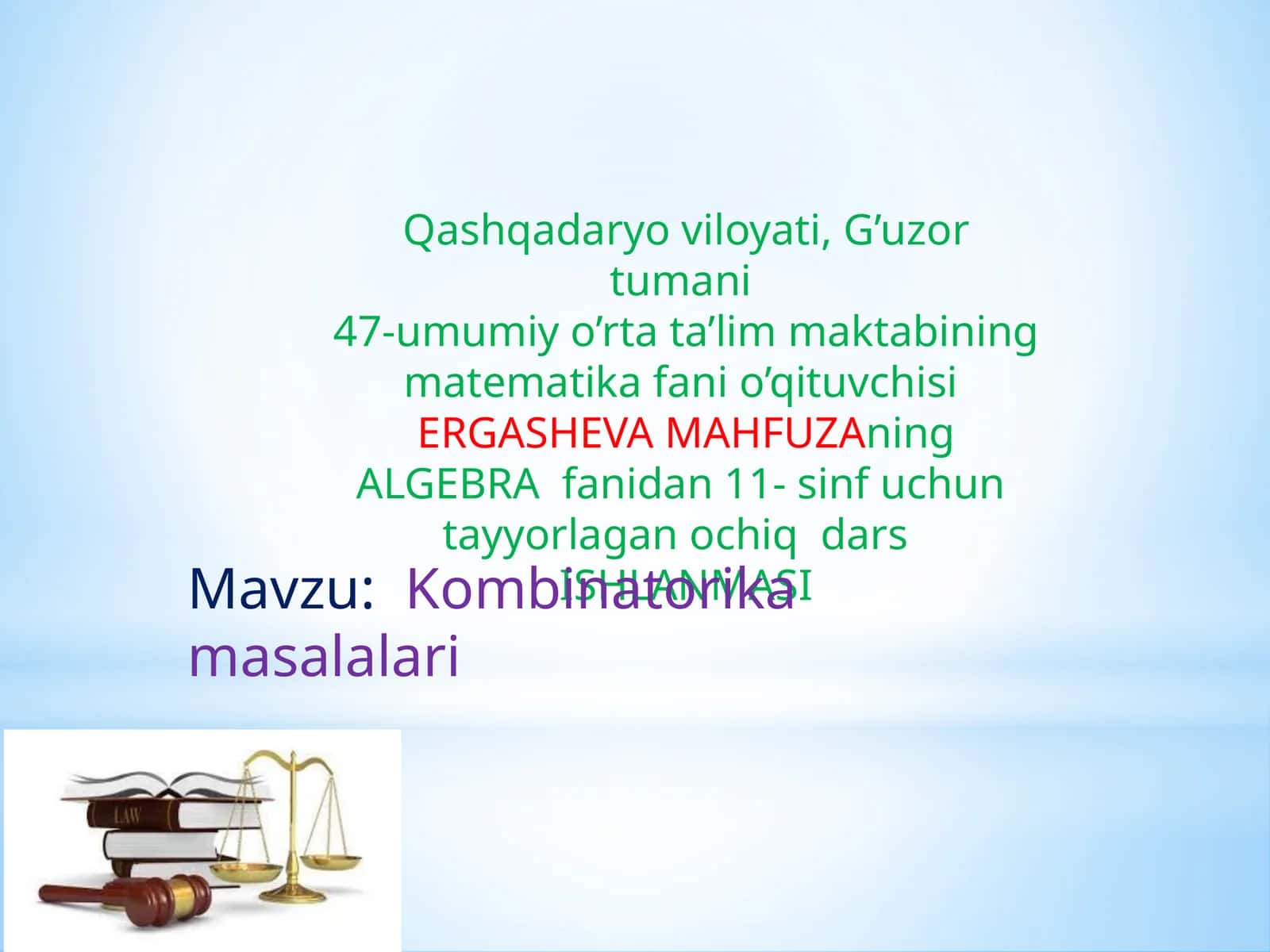Kombinatorika masalalari 1