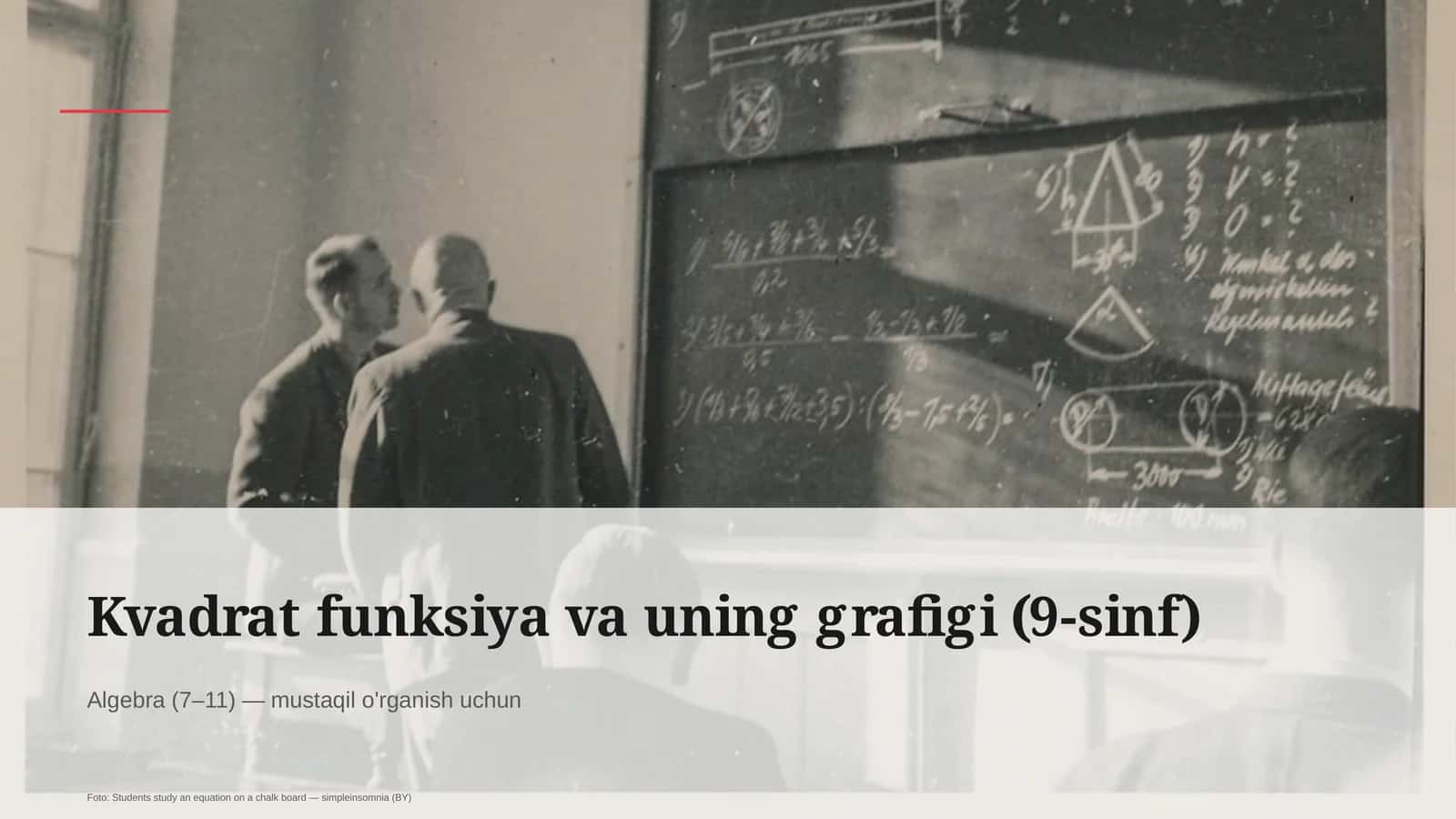 Kvadrat funksiya va uning grafigi (9-sinf) 1