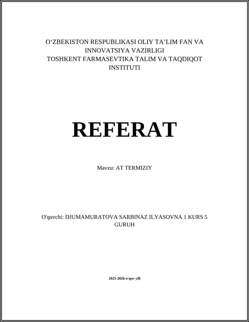 AT TERMIZIY 1