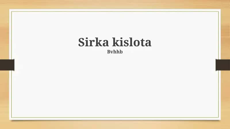Sirka kislotasi 1