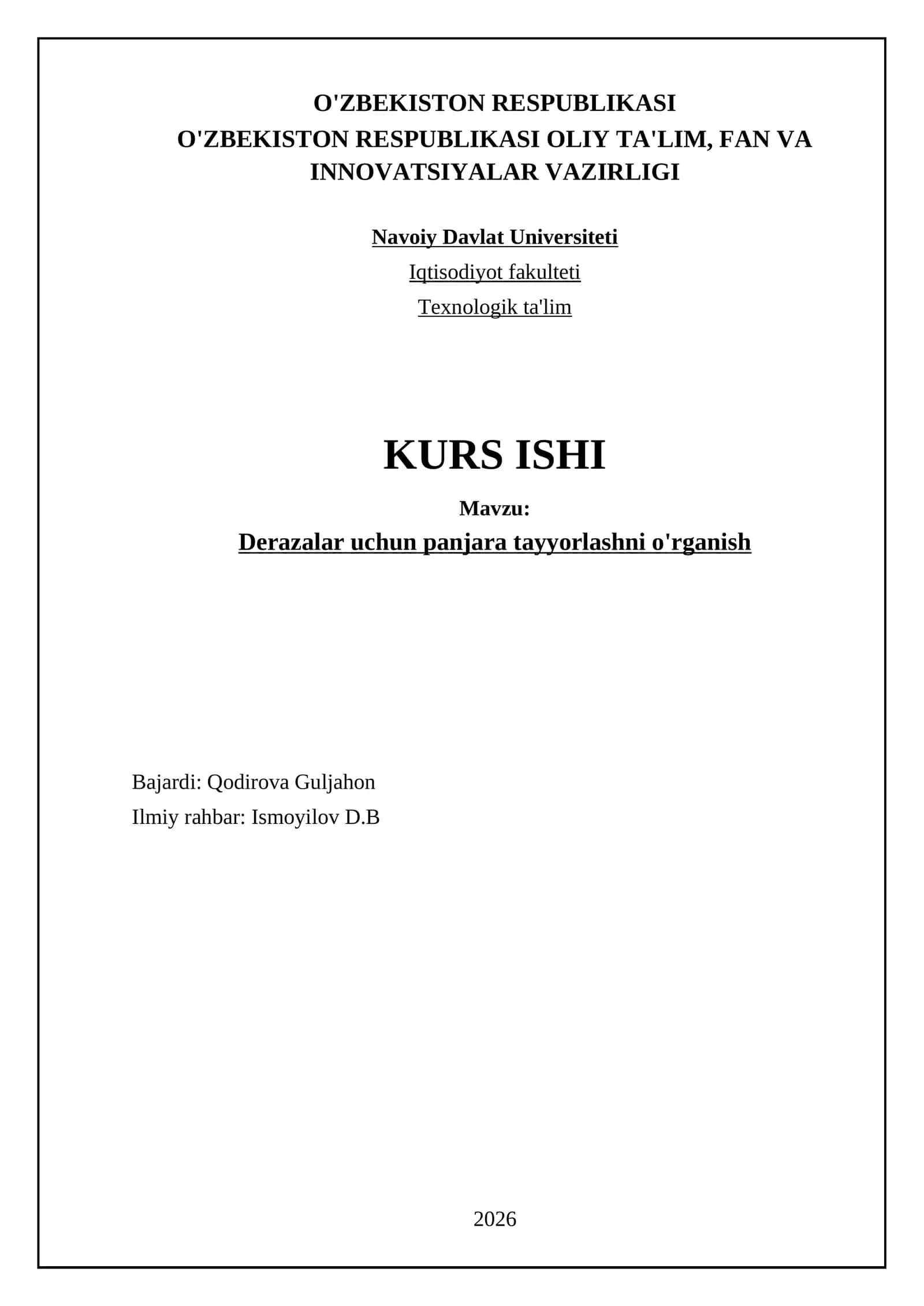 Derazalar uchun panjara tayyorlashni o'rganish 1