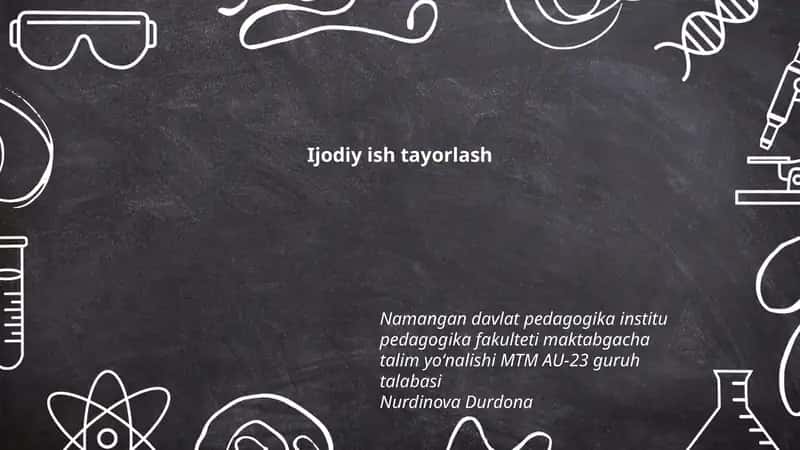 Ijodiy ish tayorlash 1