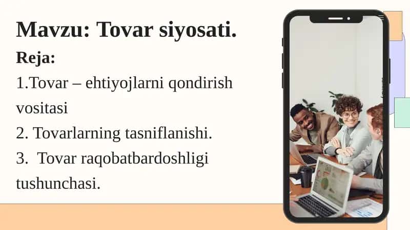 Tovar siyosati 1