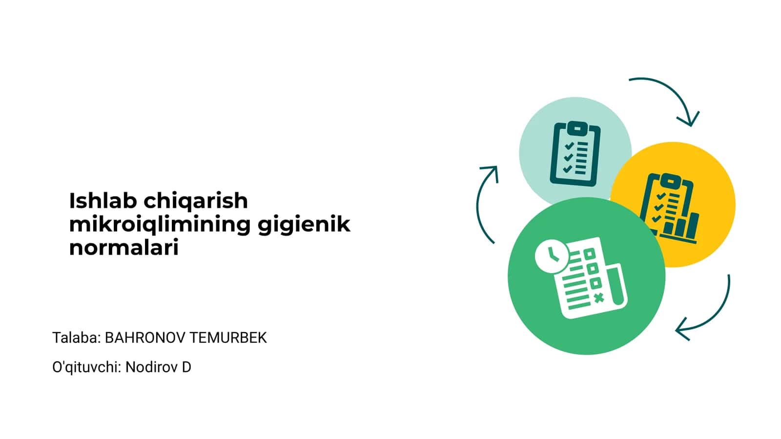 Ishlab chiqarish mikroiqlimining gigienik normalari 1