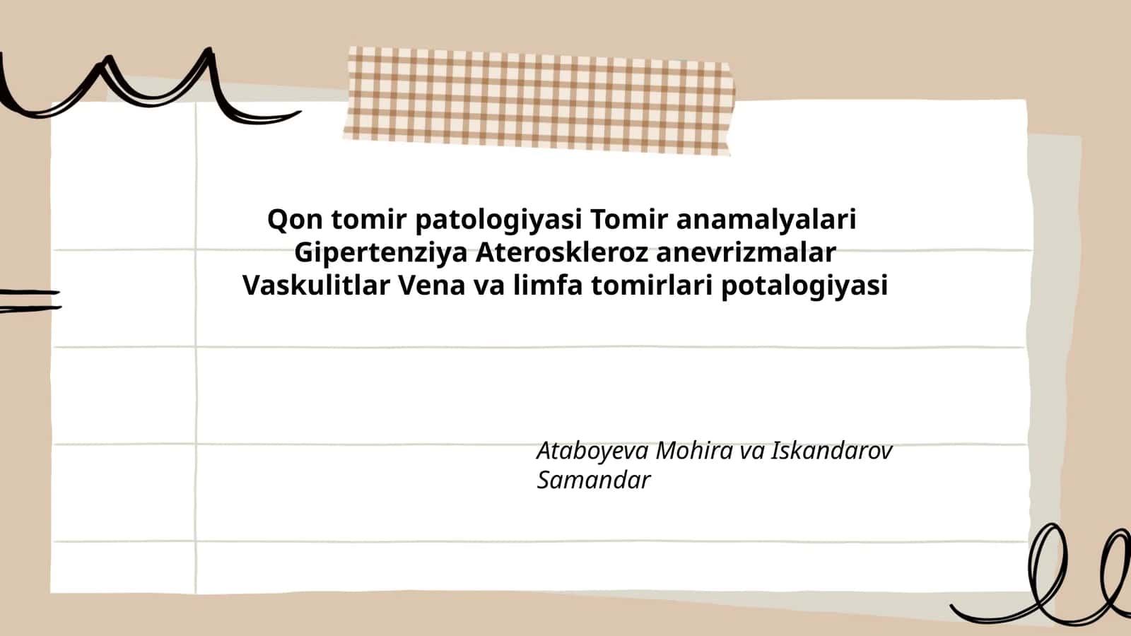 Qon tomir patologiyasi 1