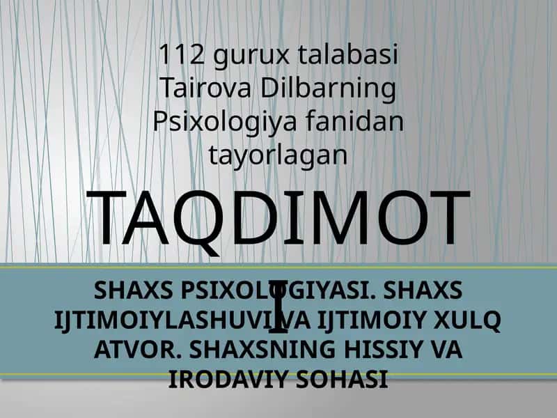 SHAXS PSIXOLOGIYASI 1