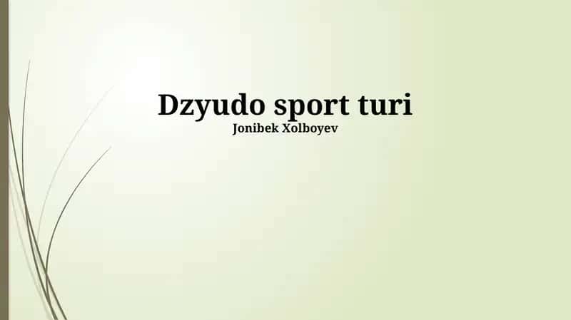 Dzyudo sport turi 1