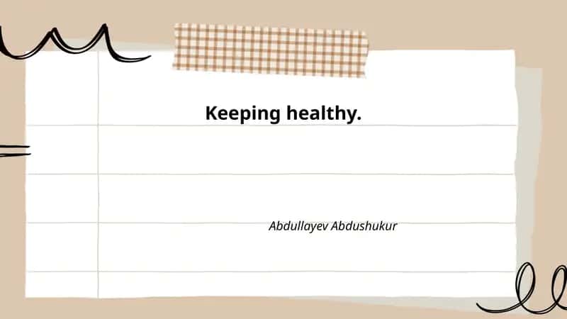 Keeping Healthy Tips 1
