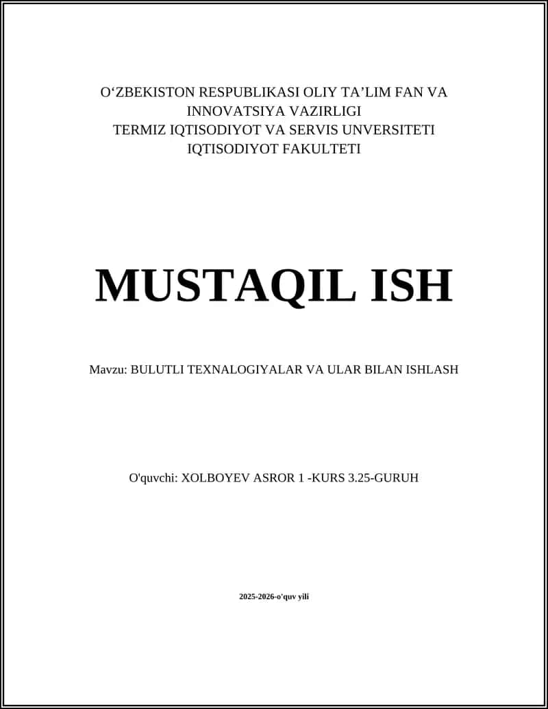 Bulutli xizmat modellarini tushunish 1
