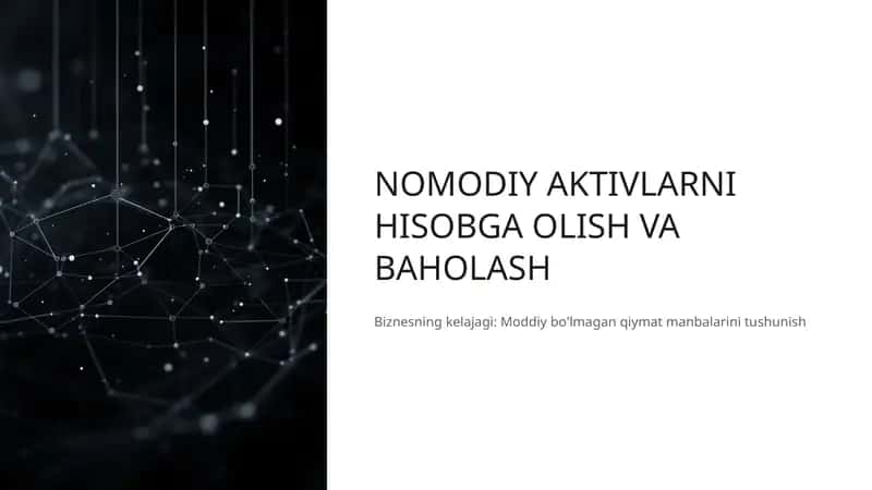 NOMODIY AKTIVLARNI HISOBGA OLISH VA BAHOLASH 1