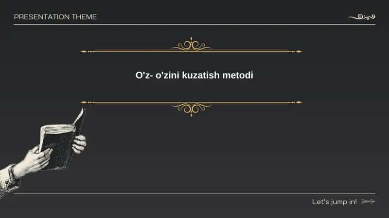 O'z- o'zini kuzatish metodi 1