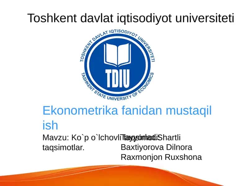 Ekonometrikafanidanmustaqilish