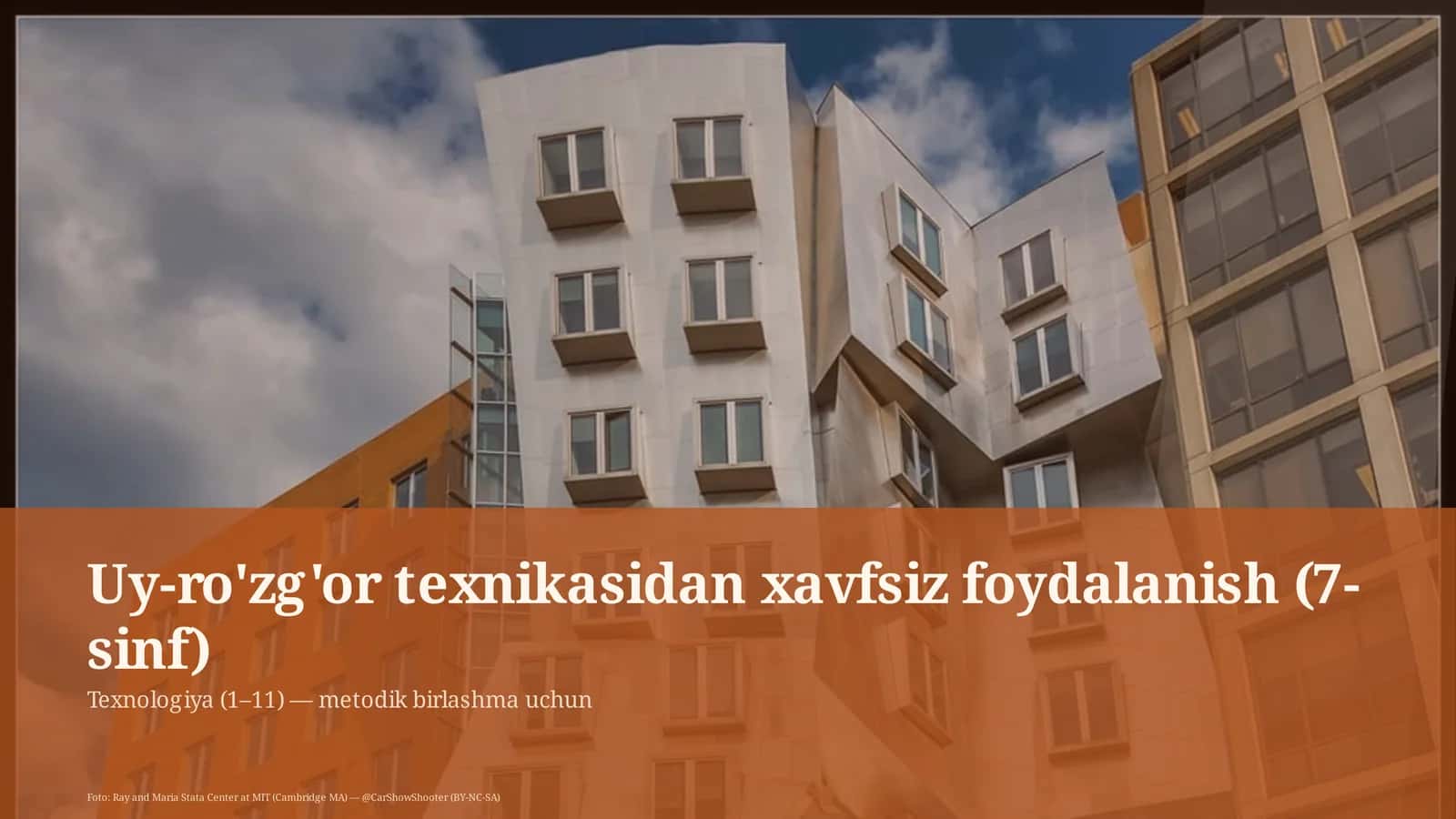 Uy-ro'zg'or texnikasidan xavfsiz foydalanish (7-sinf) 1