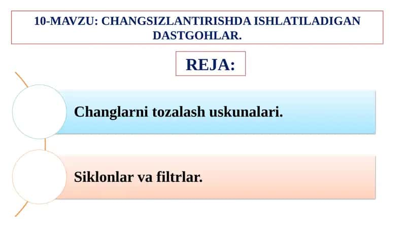 CHANGSIZLANTIRISHDA ISHLATILADIGAN DASTGOHLAR 1