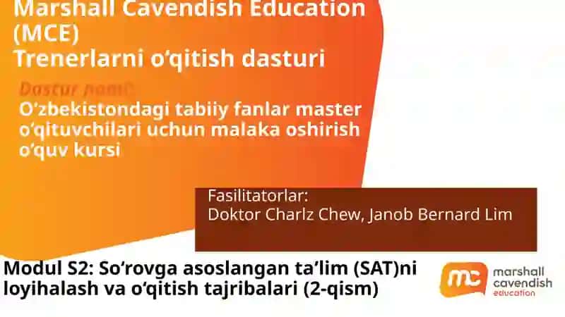 O‘zbekistondagi tabiiy fanlar master o‘qituvchilari uchun malaka oshirish o‘quv kursi