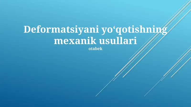 Issiq presslash texnologiyasi 1
