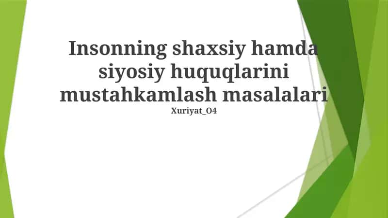 Huquqlar asoslari 1