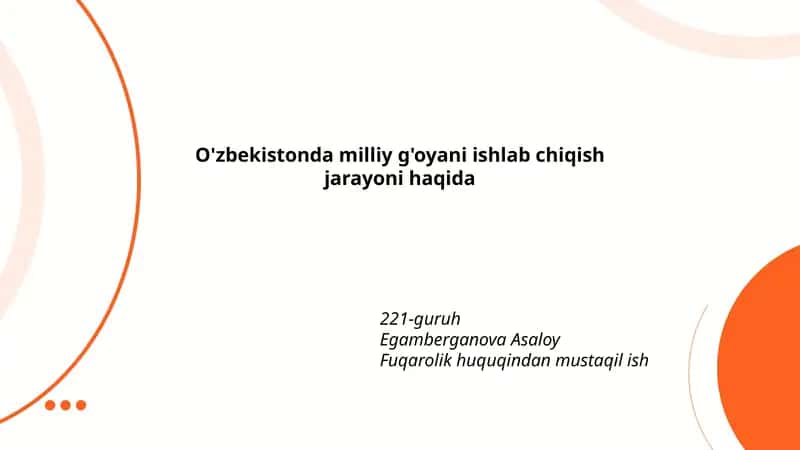 Milliy g'oyani ishlab chiqish jarayoni haqida 1