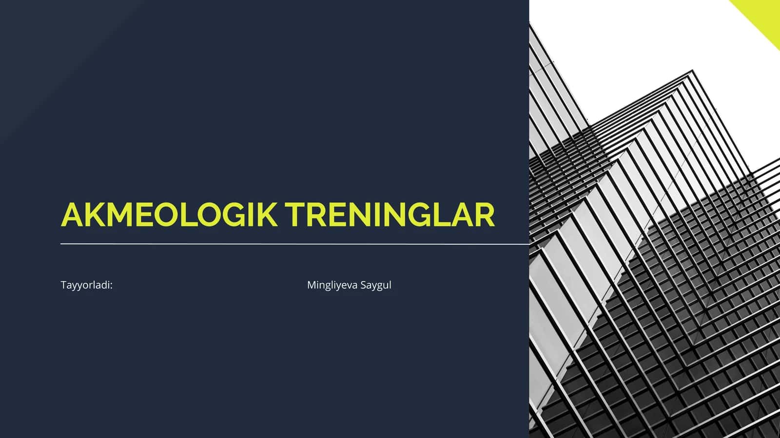 AKMEOLOGIK TRENINGLAR 1