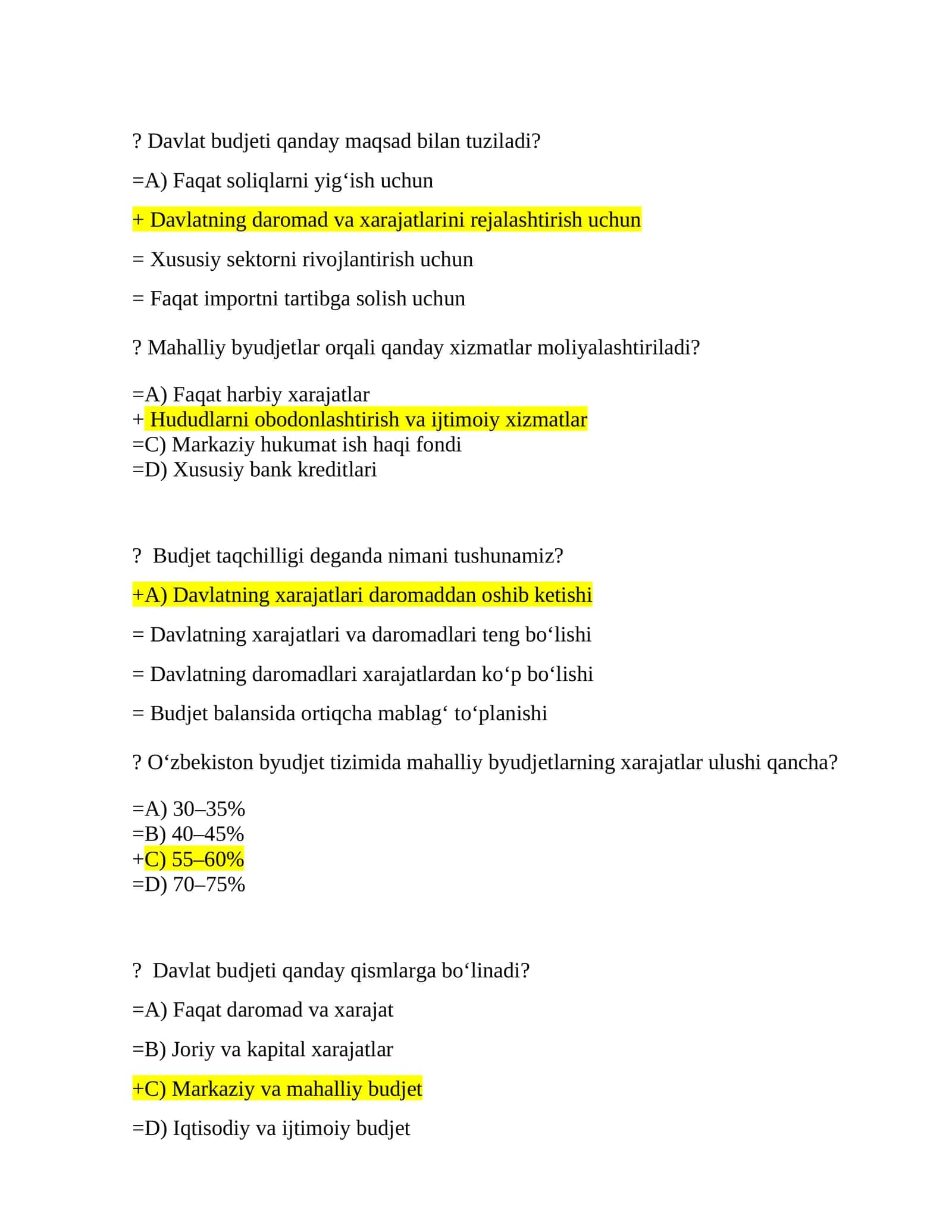 Davlat budjeti va mahalliy byudjetlar 1