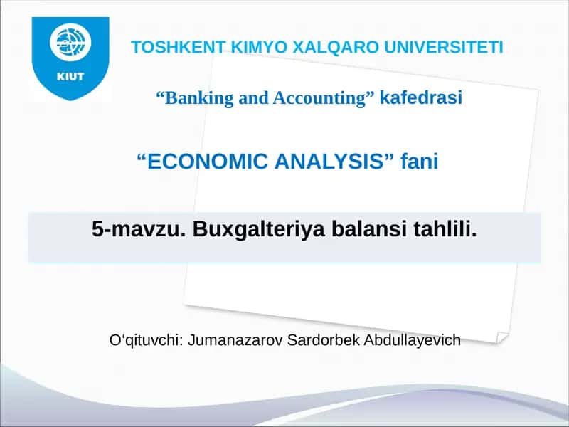 Buxgalteriya balansi tahlili 1