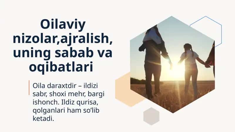 Oilaviy nizolar,ajralish, uning sabab va oqibatlari 1