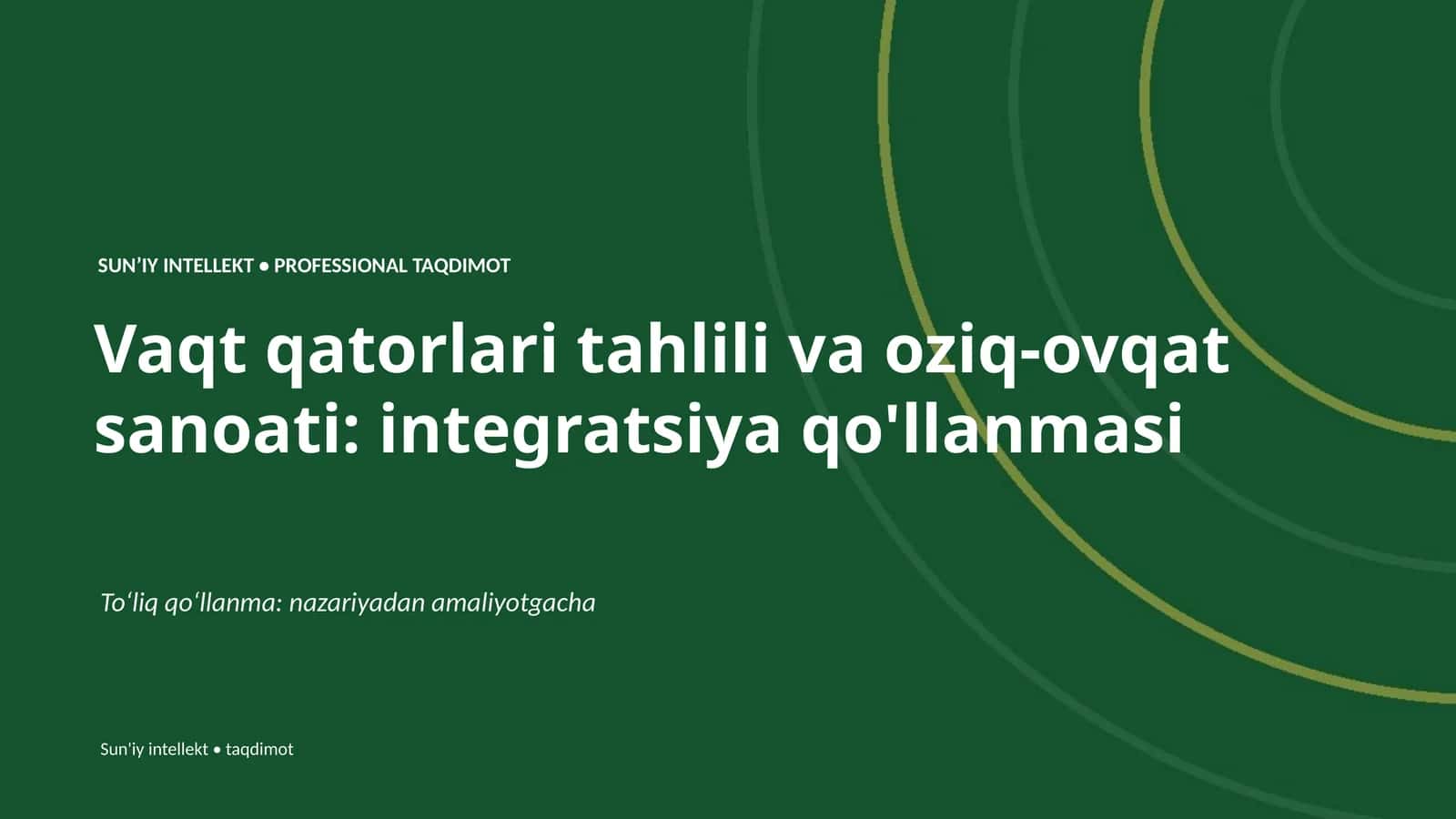 SUNʼIY INTELLEKT • PROFESSIONAL TAQDIMOT 1