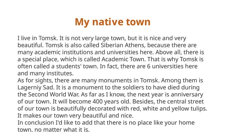 My native town 1