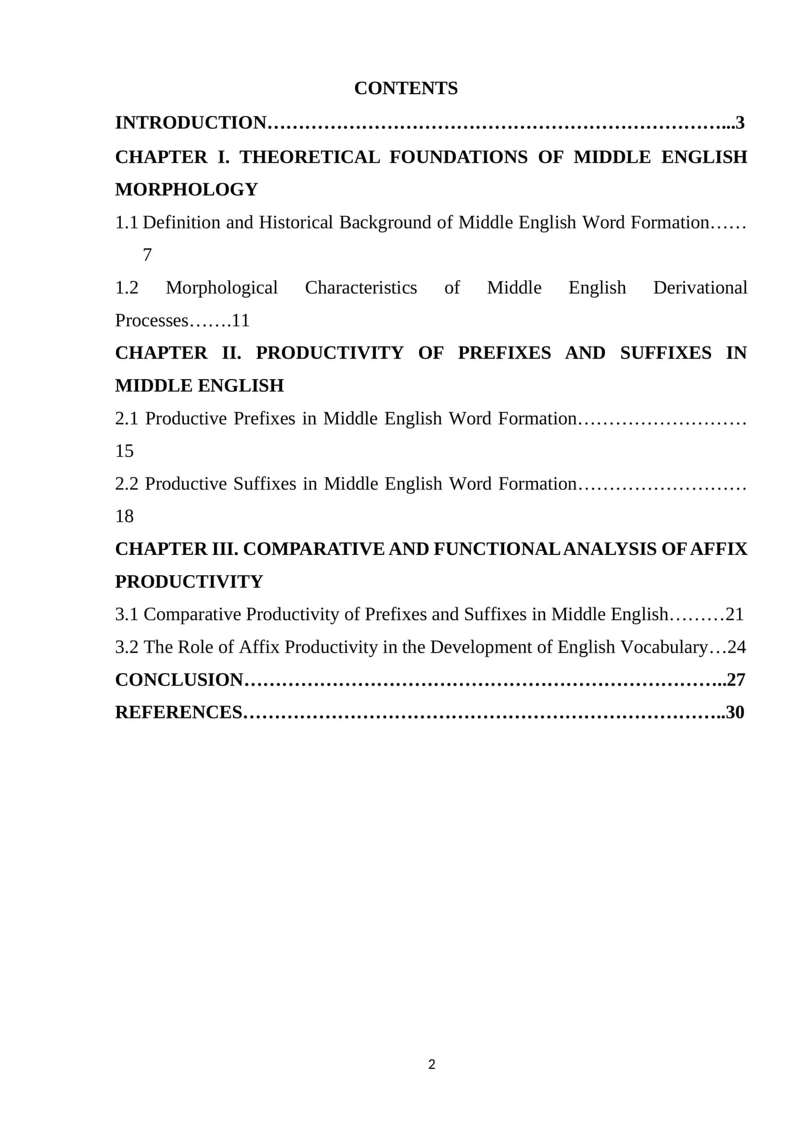 THEORETICAL FOUNDATIONS OF MIDDLE ENGLISH MORPHOLOGY 1