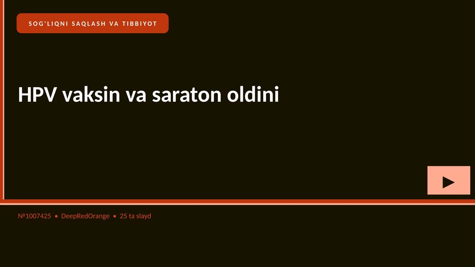 HPV vaksin va saraton oldini 1