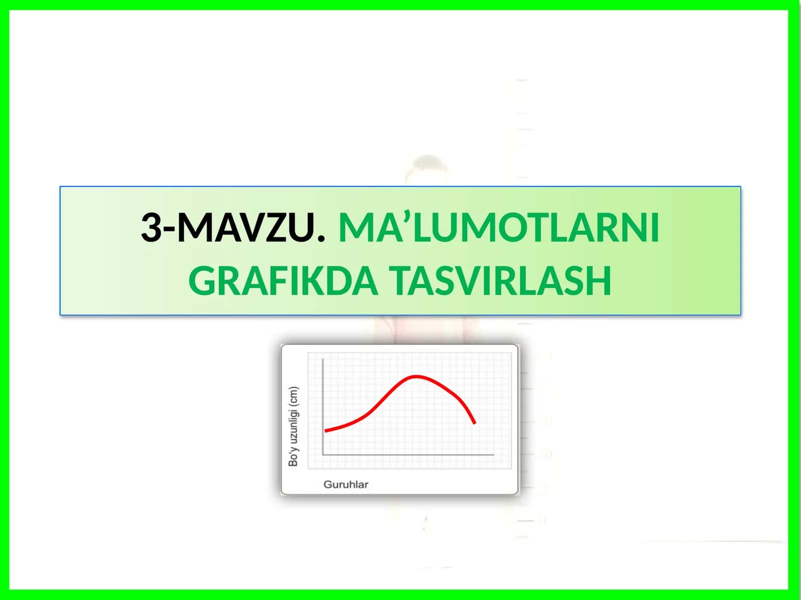 MAVZU.MA’LUMOTLARNI GRAFIKDA TASVIRLASH 1