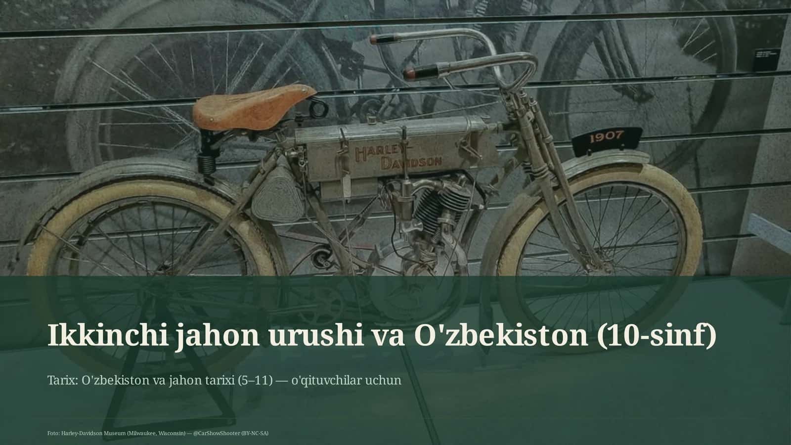 Ikkinchi jahon urushi va O'zbekiston (10-sinf) 1
