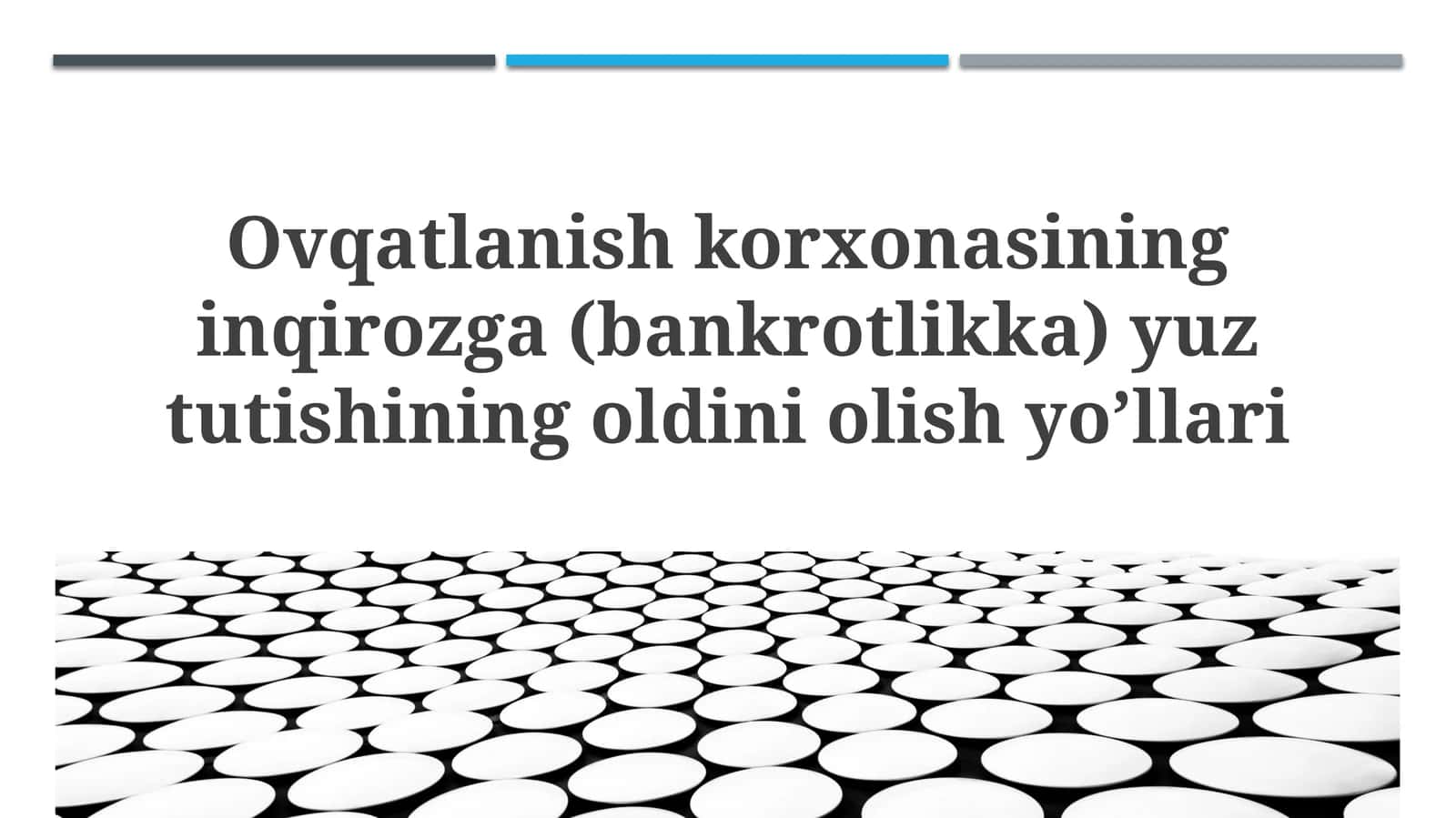 Ovqatlanish korxonasining inqirozga yuz tutishi 1
