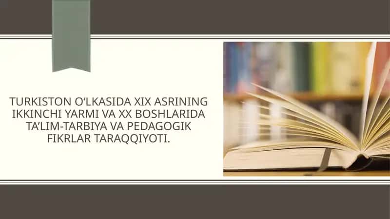Turkistondachorizmmaktabsiyosatiningboshlanishi 1