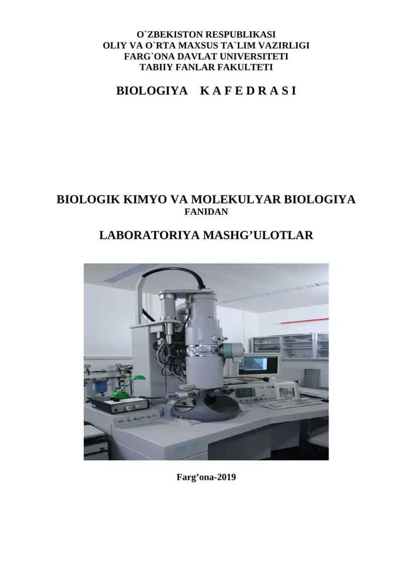 Biologiya laboratoriya mashg'ulotlari 1