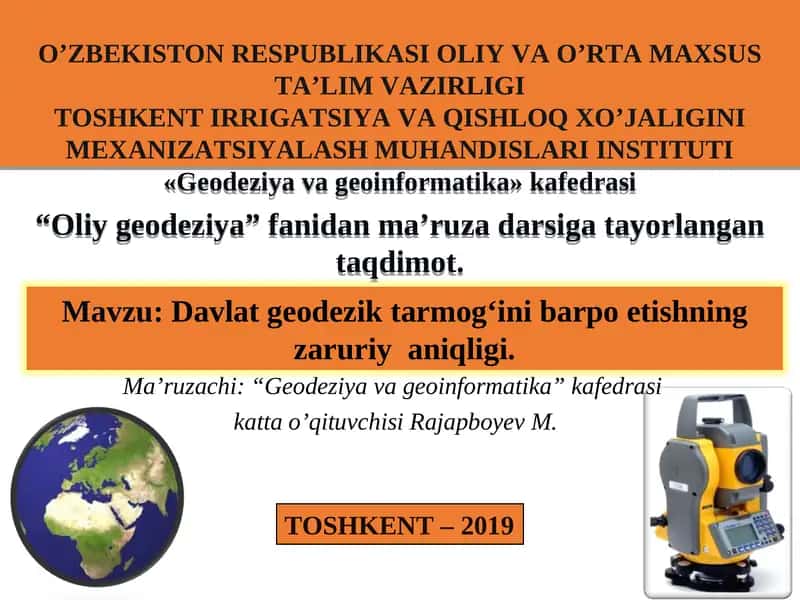 Oliy geodeziya 1
