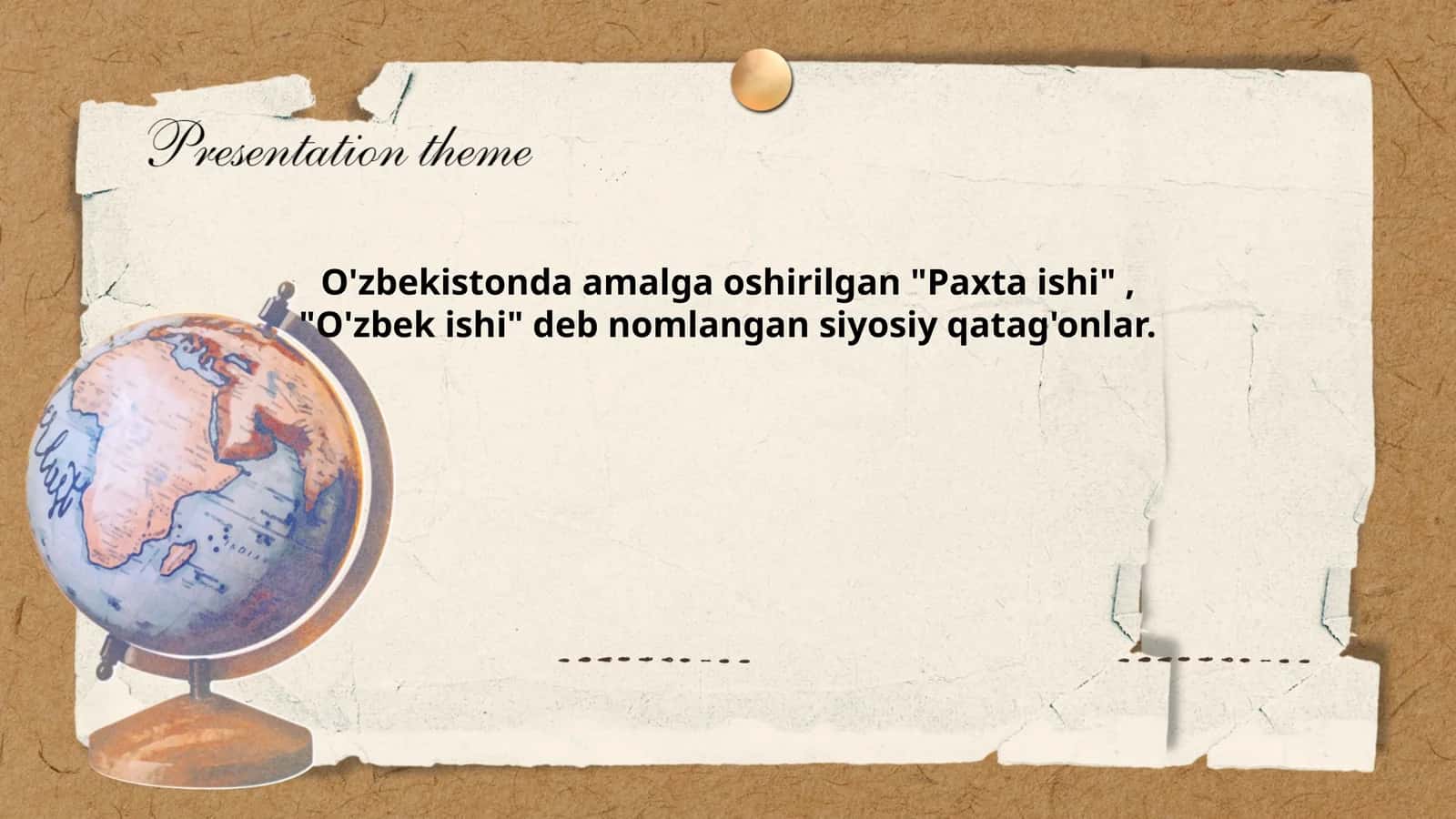 Paxta ishi: kelib chiqishi 1