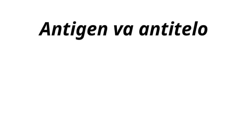 Antigen, antitela va aglutinatsiya reaksiyasi 1
