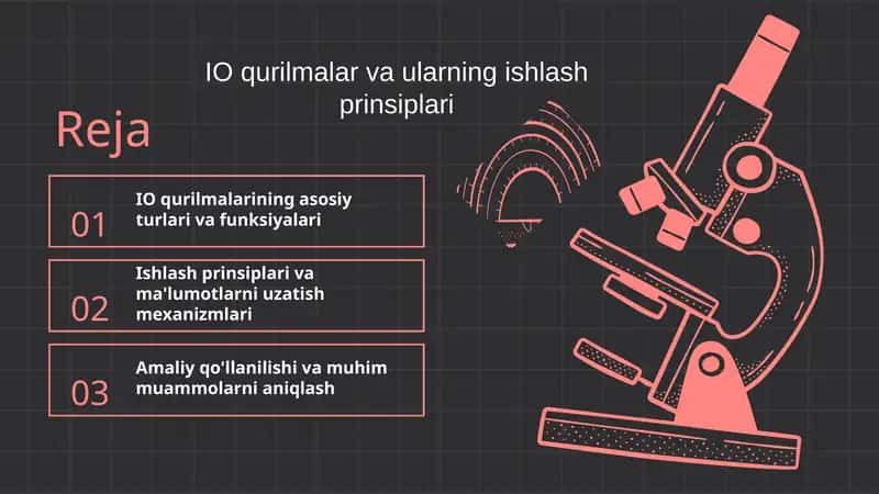 IO qurilmalarining asosiy turlari va funksiyalari 1