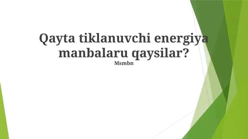 Vodorod Yoqilg'isi istiqbollari 1